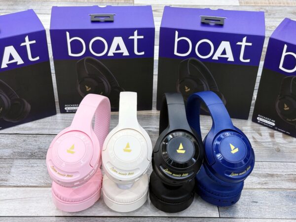 boAt Rockerz 412 Bluetooth Headphones – 40H Playtime, 40mm Drivers, ENx Noise Cancellation, BEAST Mode Low Latency
